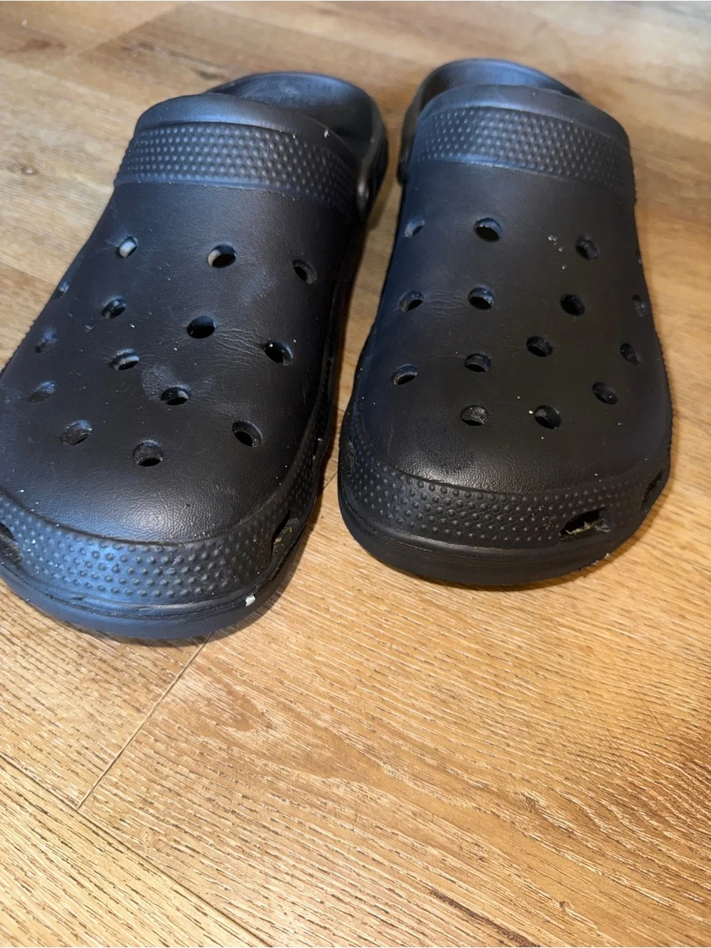 Men's Black Ventilated Slip-On Clogs with Back Strap